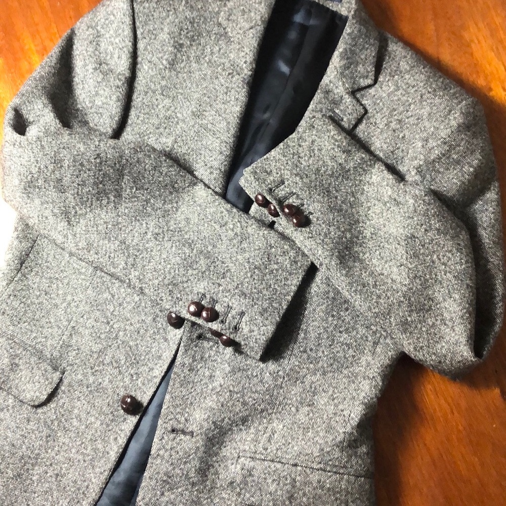 Lined, birdeye tweed blazer